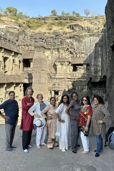 A moment from a gathering or retreat with Bhavna