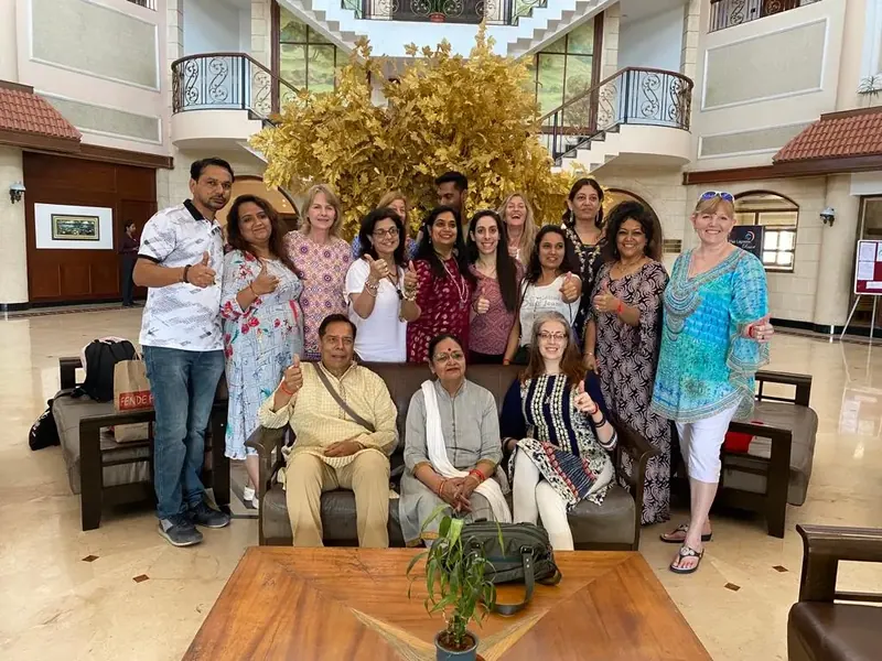 A moment from a retreat or gathering with Bhavna