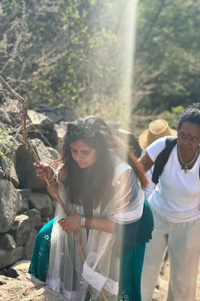 A moment from a gathering or retreat with Bhavna