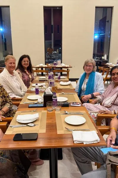 A moment from a gathering or retreat with Bhavna