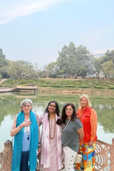 A moment from a gathering or retreat with Bhavna