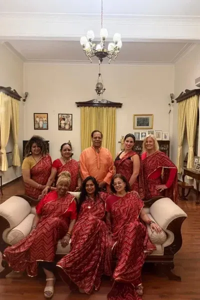 A moment from a gathering or retreat with Bhavna