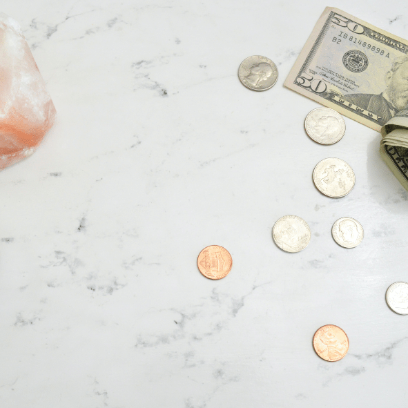 Pile of assorted coins on a table